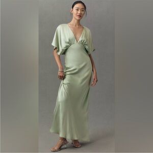 BHLDN Leila Satin Charmeuse Maxi Dress Size US 10